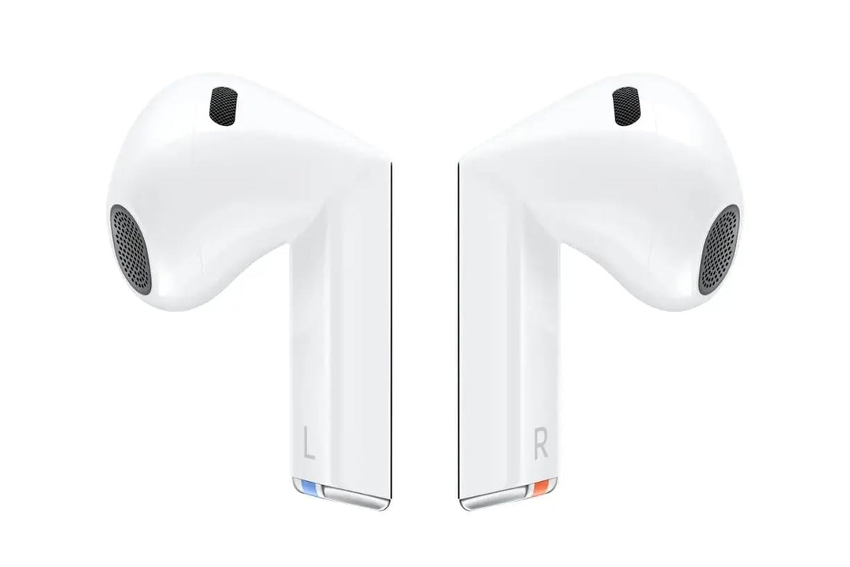 Samsung Galaxy Buds 3 front packaging showing model and clean white finish for premium look