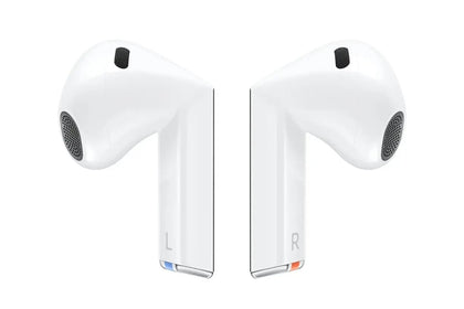 Samsung Galaxy Buds 3 front packaging showing model and clean white finish for premium look