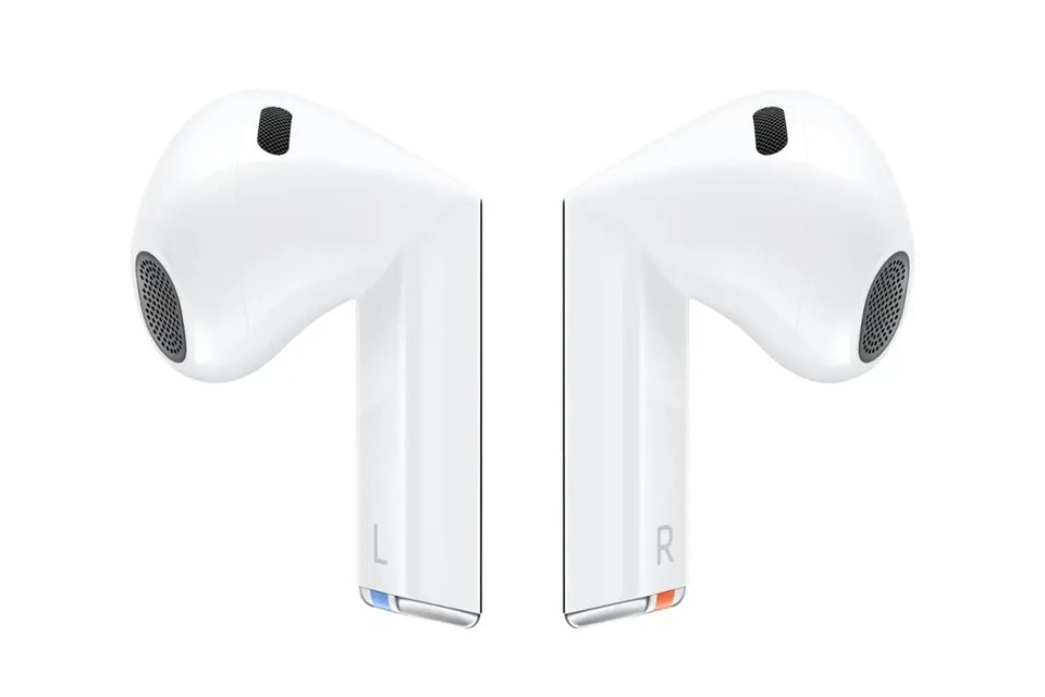Samsung Galaxy Buds 3 front packaging showing model and clean white finish for premium look