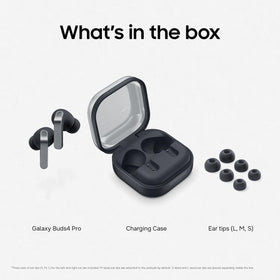 Samsung Galaxy Buds 4 Pro ANC activation with noise reduction for focus.