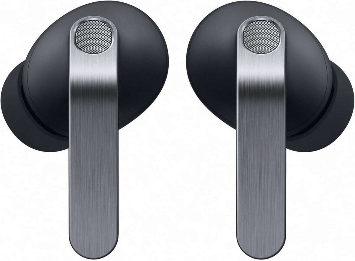 Samsung Galaxy Buds 4 Pro in case in black, ready for on-the-go charging.