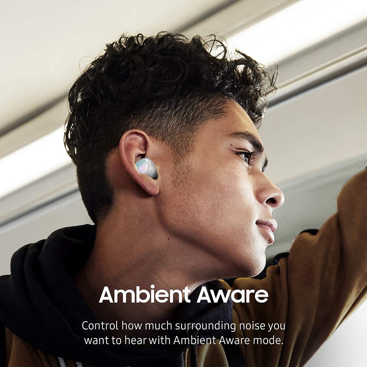 Samsung Galaxy Buds accessories with ear tips and cable laid out, Samsung customizable fit