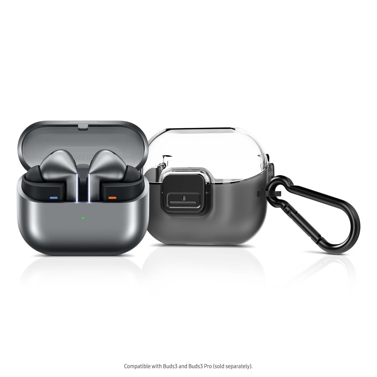 Clip attaches to bag or belt loop for hands-free music access