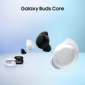 Samsung Galaxy Buds Core in commuting lifestyle scene showing ANC benefit