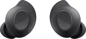 Open Samsung Galaxy Buds FE Graphite case showing quick device pairing.