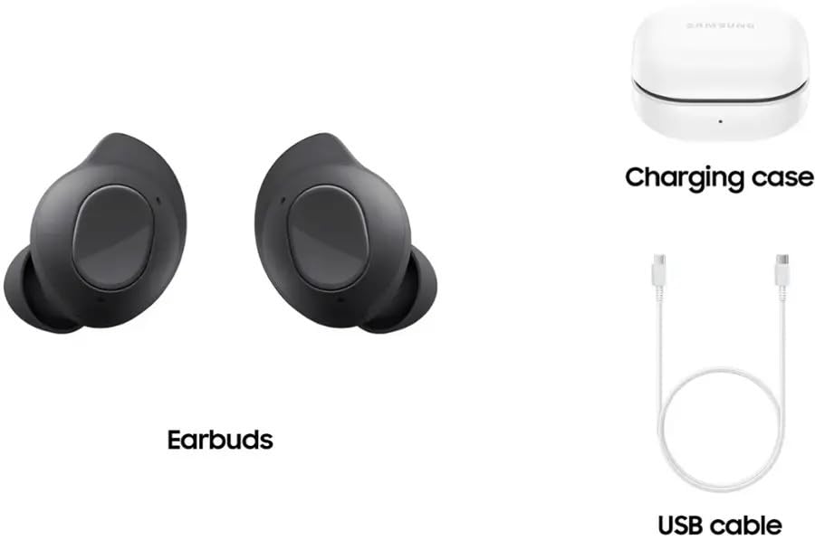 Samsung Galaxy Buds FE next to coin showing scale and portable benefit