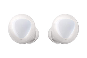 Samsung Galaxy Buds front packaging in white showing product and renewal benefits