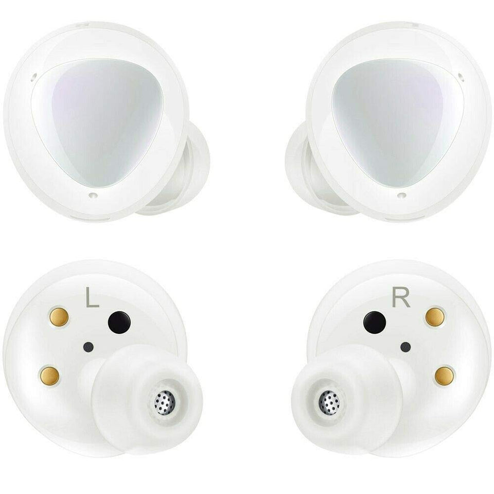 Samsung Galaxy Buds+ renewed white case close-up for daily listening