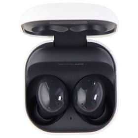 Samsung Galaxy Buds2 graphite charging case, long battery life for extended listening.