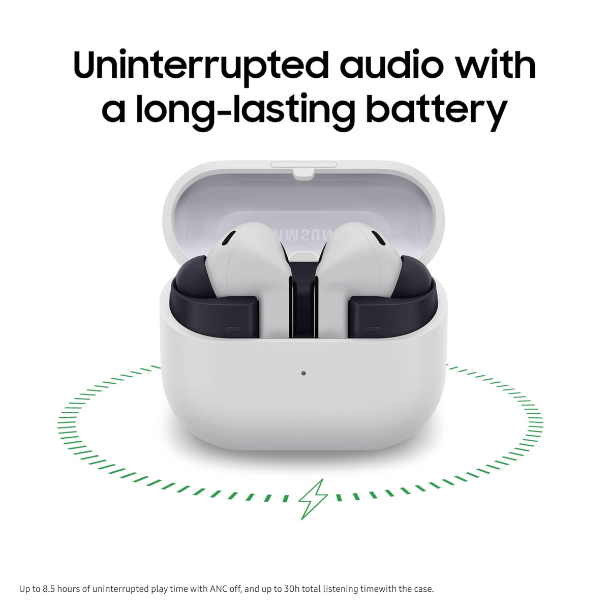 Samsung Galaxy Buds3 FE mic close-up highlighting call clarity