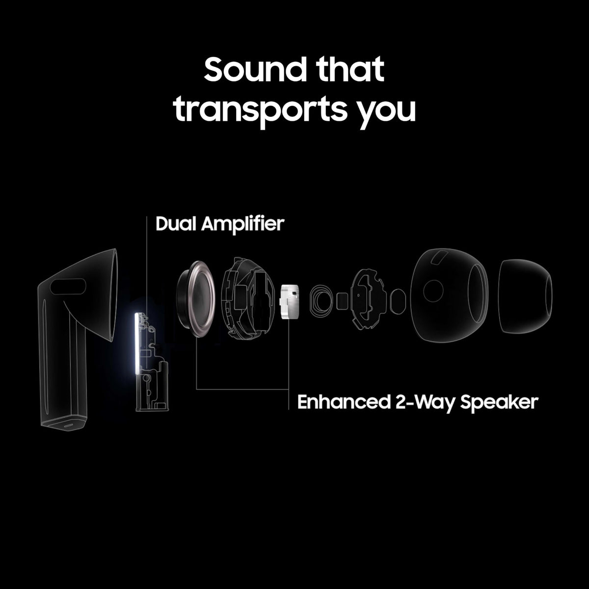 Samsung Galaxy Buds3 Pro ambient light highlights premium design for stylish listening.