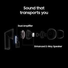Samsung Galaxy Buds3 Pro ambient light highlights premium design for stylish listening.