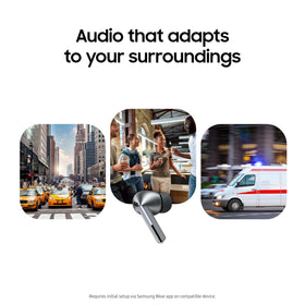 Samsung Galaxy Buds3 Pro case close-up shows durable build for daily use.