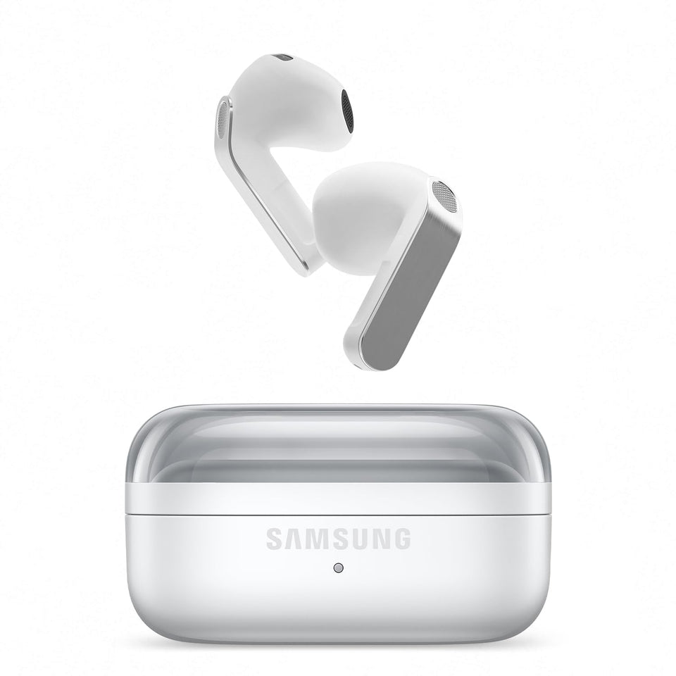 Samsung Galaxy Buds4 case-front view for portable charging during travel.