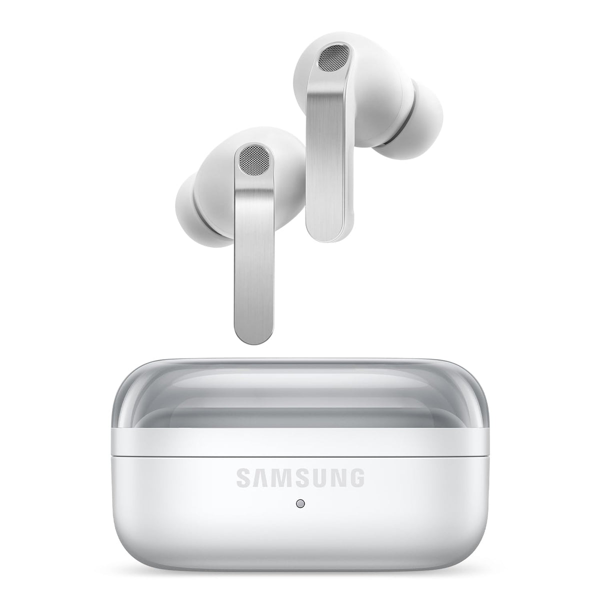 Samsung Galaxy Buds4 Pro with dual speakers for immersive soundstage.