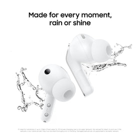 Samsung Galaxy Buds4 Pro with IP57 rating offering dust and water resistance for on-the-go use.