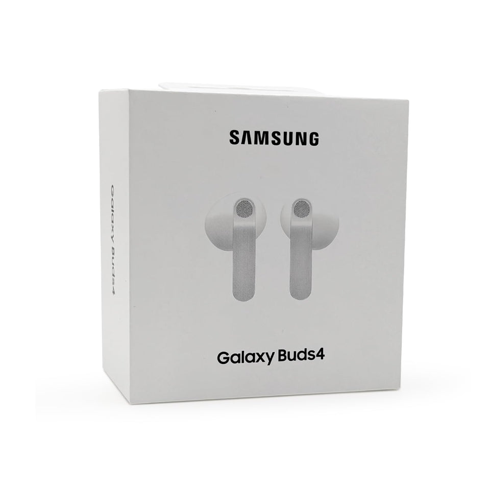 Samsung Galaxy Buds4 white case closeup highlighting compact design for daily use