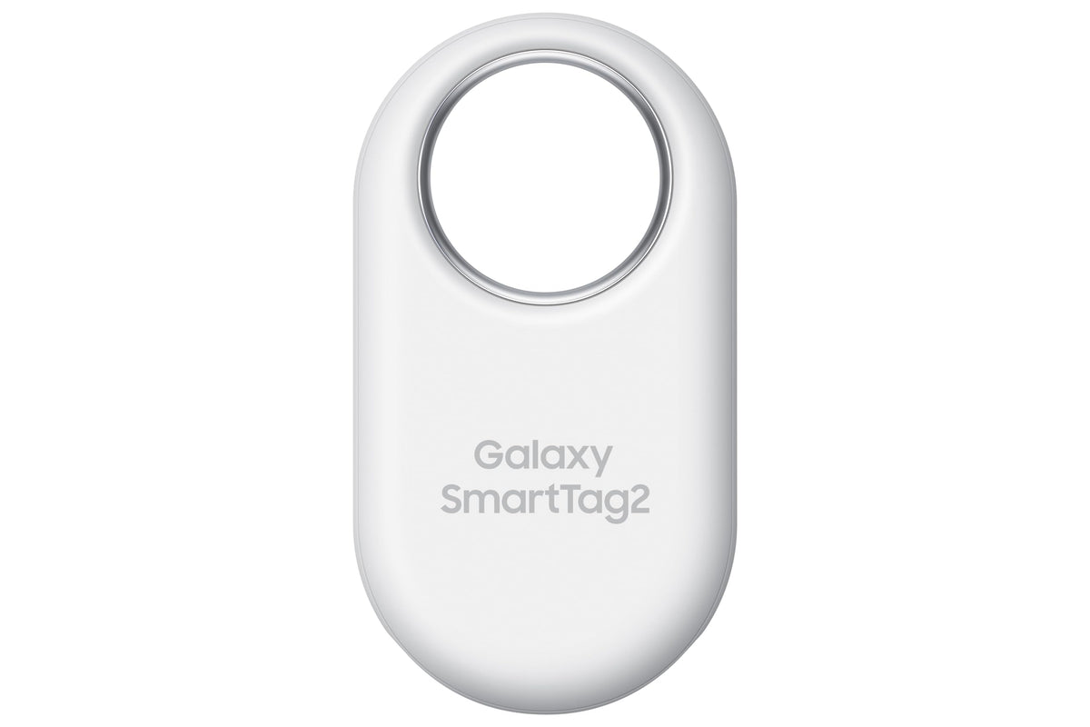 Samsung Galaxy SmartTag2 front white close-up for easy identification