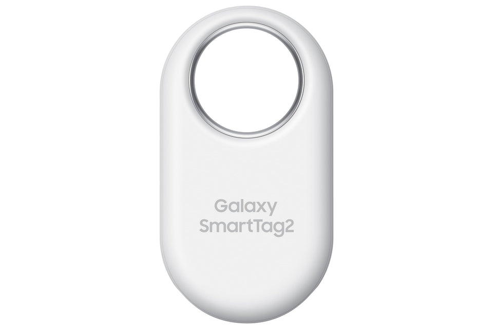 Samsung Galaxy SmartTag2 front white close-up for easy identification