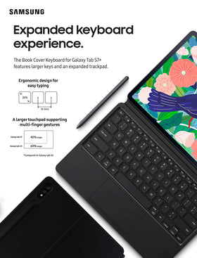Samsung Galaxy Tab S7+ Keyboard angle-adjustment for flexible viewing