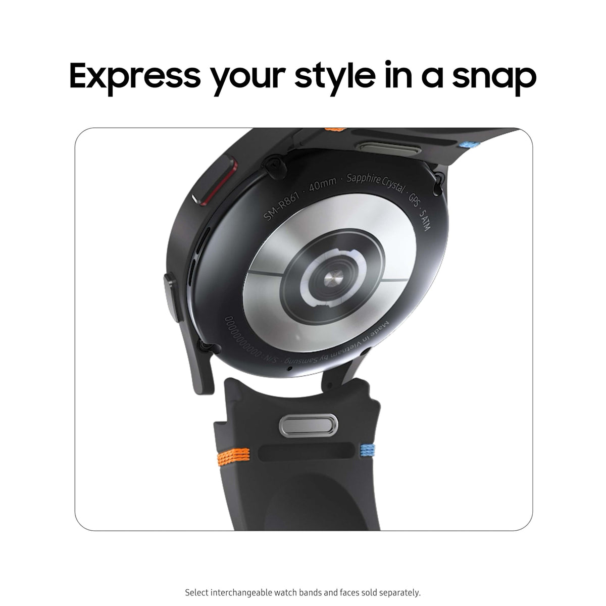 Samsung Galaxy Watch FE durable aluminum case for daily wear