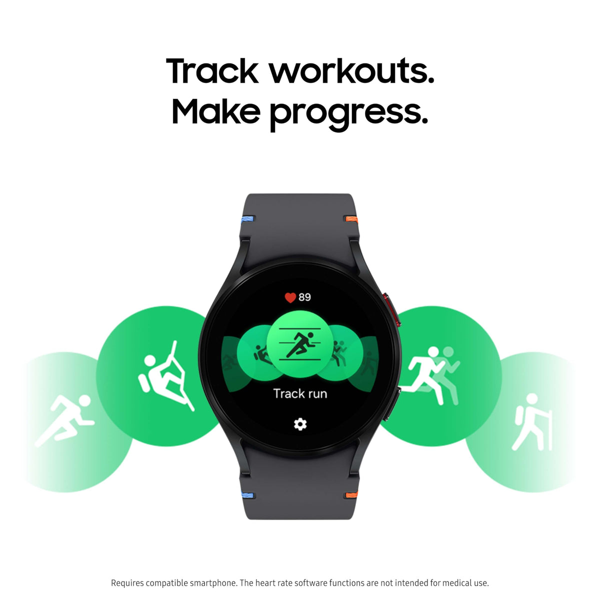 Samsung Galaxy Watch FE heart rate sensor reading during activity
