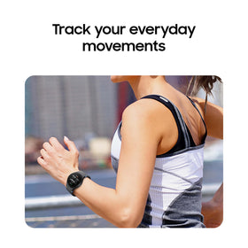 Samsung Galaxy Watch FE watch resisting water and dust during activity