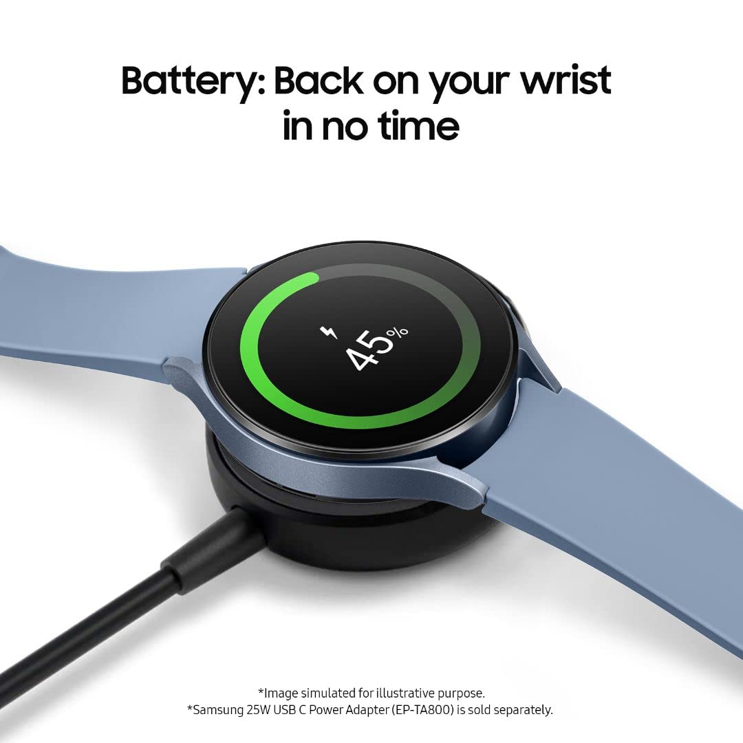 Samsung Galaxy Watch5 44mm fitness tracking during workouts supports progress awareness.
