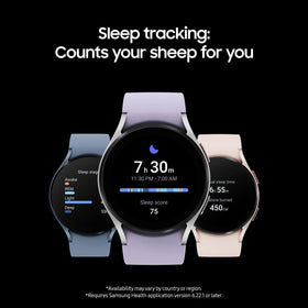 Samsung Galaxy Watch5 blue charging dock illustrating easy power top-up