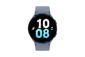 Samsung Galaxy Watch5 blue on wrist demonstrating everyday fitness tracking