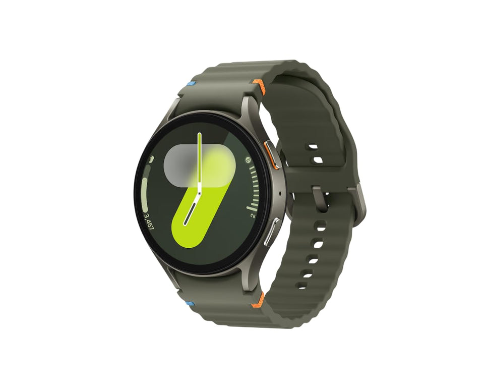Samsung Galaxy Watch7 front view showing Energy Score and notifications.