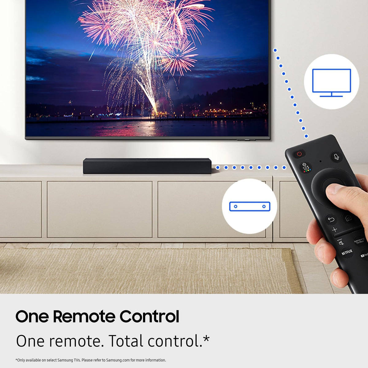 Samsung HW-B400F immersive sound expands the room for movies and games