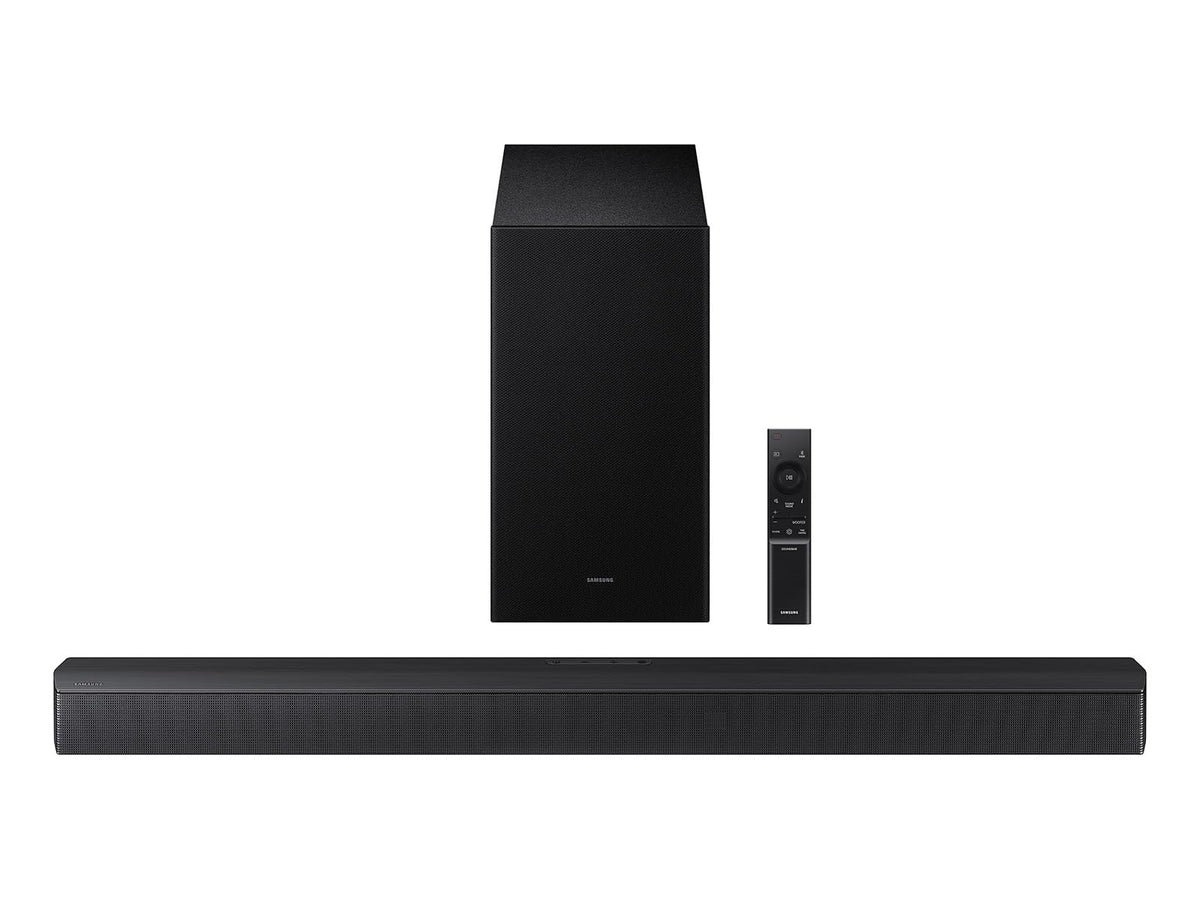 Samsung HW-B630F soundbar front view for immersive home cinema audio.