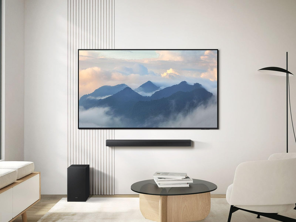 Samsung HW-B630F center channel focus highlighting clearer dialogue.