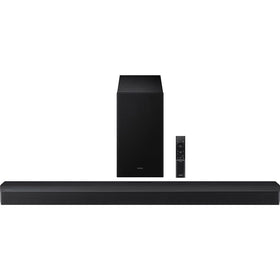Samsung HW-B750F with wireless subwoofer demonstrates deep bass and room-filling impact