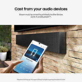 Adaptive Sound Lite optimizes dialogue for outdoor viewing on the HW-LST70T.