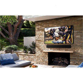 Terrace setup of Samsung HW-LST70T with easy remote control operation.