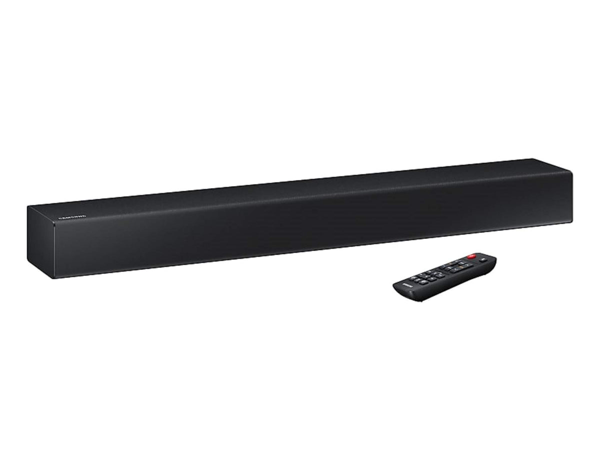 Samsung HW-N300 front view showing compact design for enhanced TV sound.