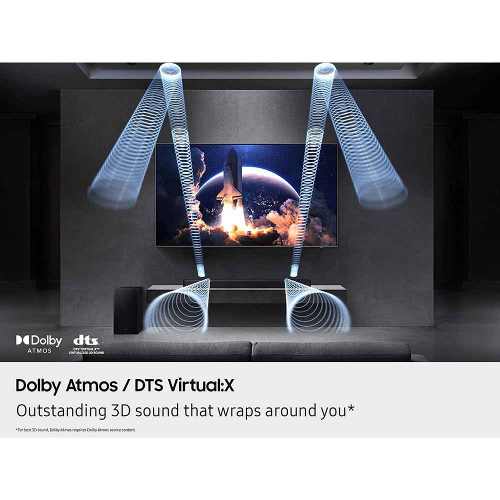 Samsung HW-Q600F Dolby Atmos 3D sound feature illustration