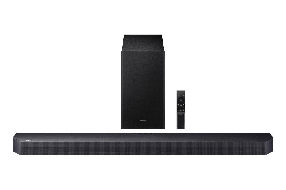 Samsung HW-Q600F soundbar front view for immersive movie audio