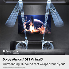 Samsung HW-Q600F soundbar side view with slim profile