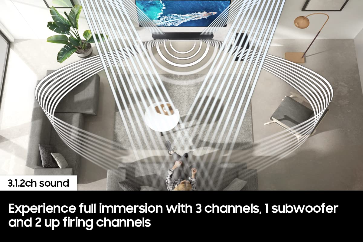 Samsung HW-S800B true 3.2.1ch sound with subwoofer and up-firing drivers