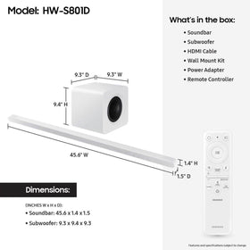 Samsung HW-S801D with Q-Symphony blends TV speakers for immersive home cinema