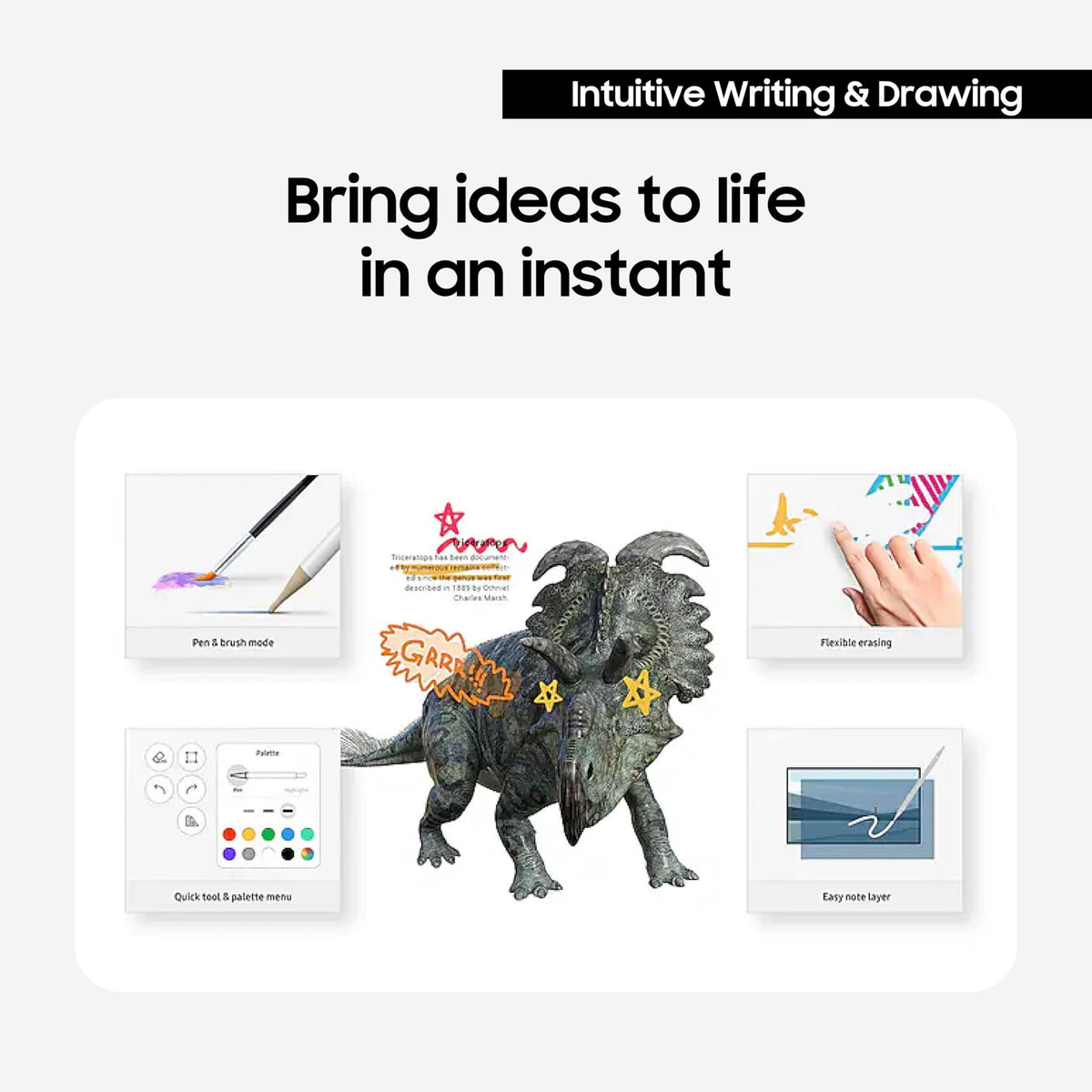 Samsung interactive display supports up to 20 touchpoints for group activities.