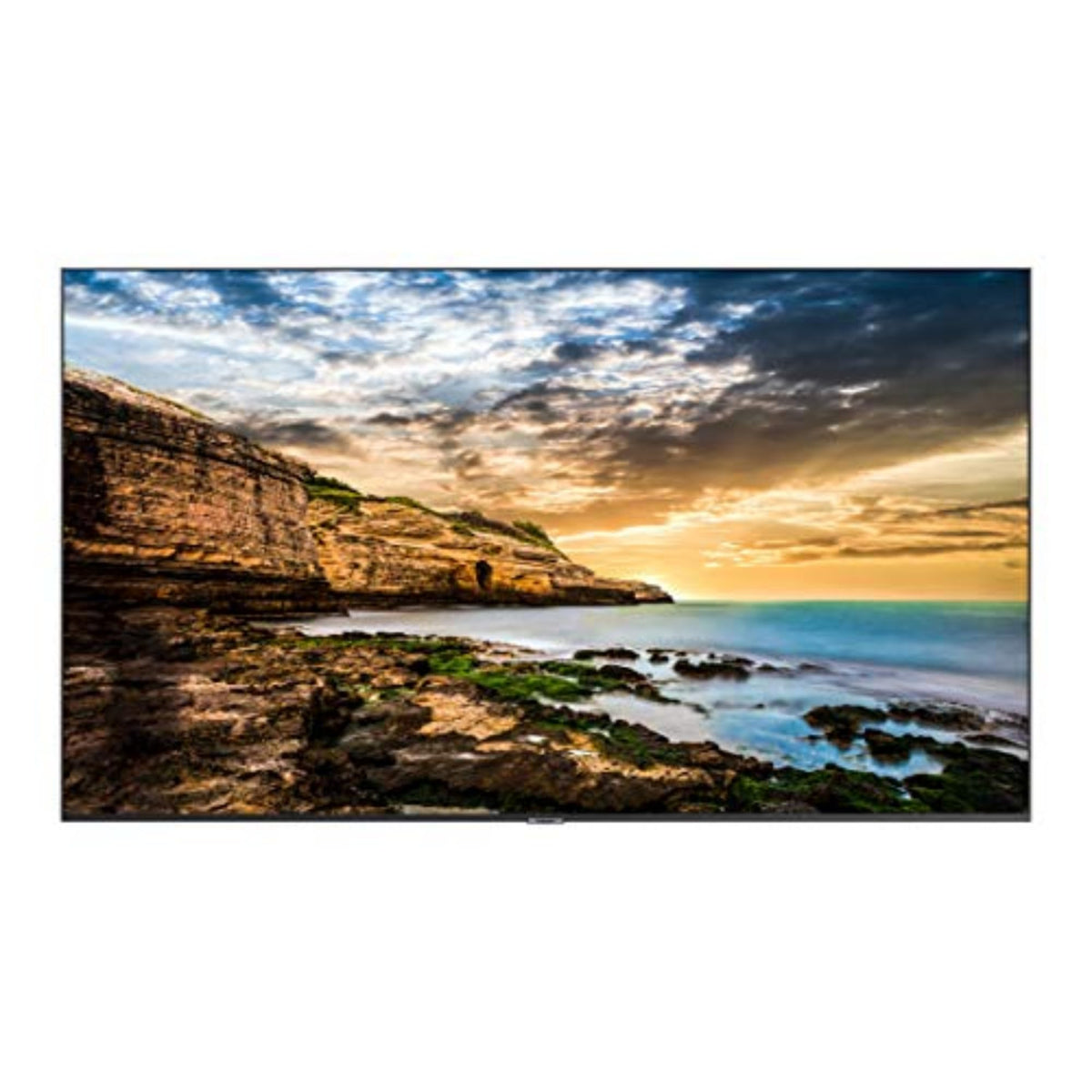 Samsung LH55QETELGCXGO front view of bezel-less 55-inch 4K signage