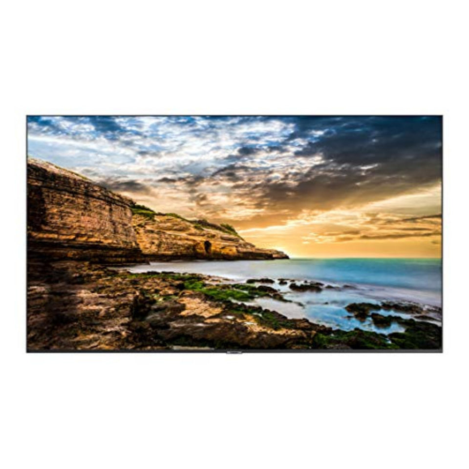 Samsung LH55QETELGCXGO front view of bezel-less 55-inch 4K signage