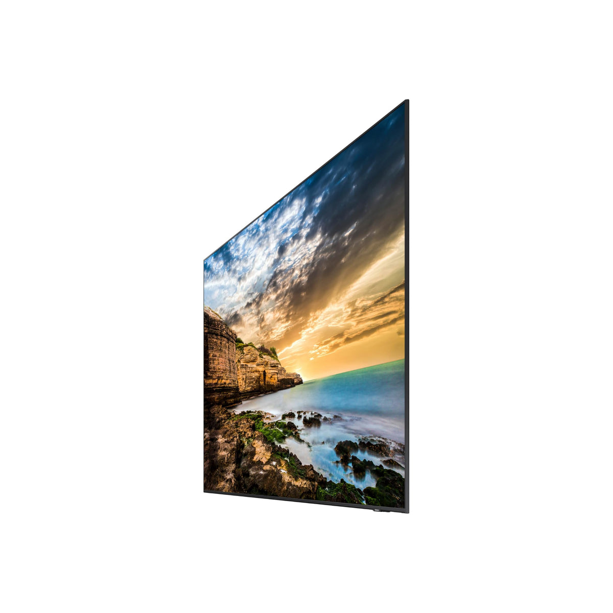 Samsung LH85QETELGCXGO slim bezel design highlights content from any angle