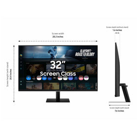 Samsung LS32FM702UNXZA AI-picture-optimizer adjusts visuals for reading, editing, and gaming.