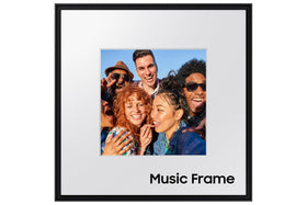 Samsung LS60D with blue bezel option enhances room style.