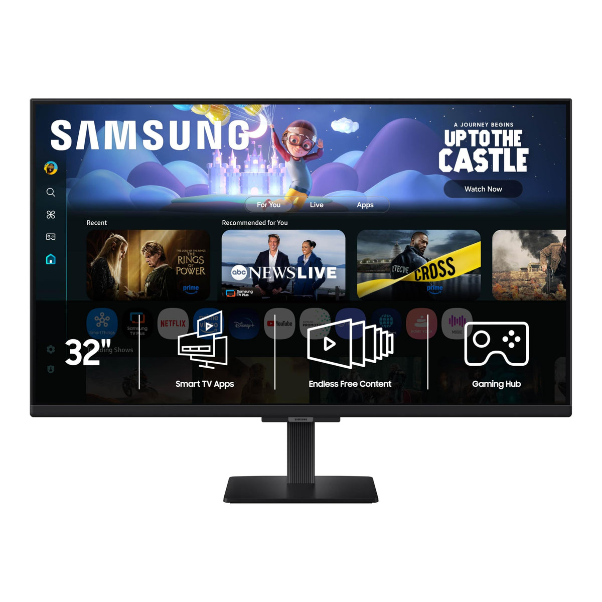 Samsung M50F 32-inch front display for crisp streaming and multitasking
